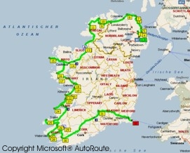 Route in Irland